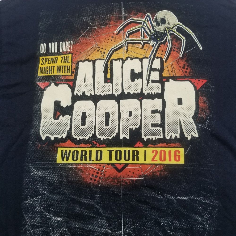 2016 Alice Cooper World Tour T Shirt size medium‎ Local Crew Rock Music Tour Tee - Picture 3 of 13